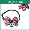 Stylish British Flag Pet Collar With Bell And Bow Tie Perfect For Any Occasion