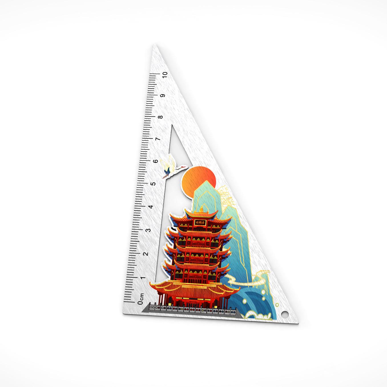 Yellow Crane Tower Metal Bookmark Set: Personalized Cultural and Creative Gift with Scenic Designs