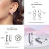925 Silver Colorful Gold Rose Gold Big Hoop Earrings For Women Collocation Wedding For Wife Girlfriend Gift