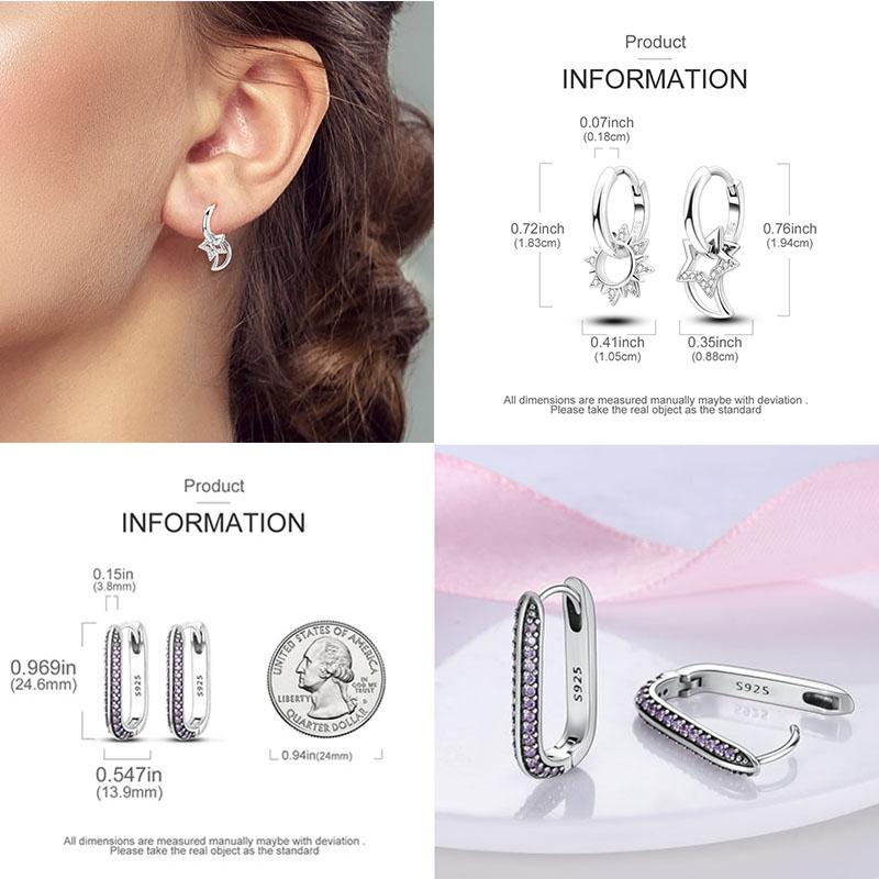 925 Silver Colorful Gold Rose Gold Big Hoop Earrings For Women Collocation Wedding For Wife Girlfriend Gift