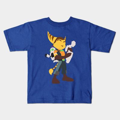 Boys Girls Soft Cotton Graphic Tees Ratchet & Clank T-shirt Breathable Daily School Wear Kids T-Shirts