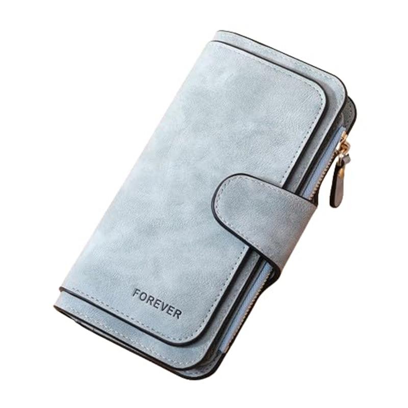Women Fashion Matte Short Wallet PU Leather Zipper Hasp Frosted Ladies Purses Money Coin ID Card Holder Girls Cute Clutch