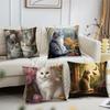 Charming Cat  themed cushion cover For Pillow Printing Sofa Decoration Home Car Room Coffee Shop Office Nordic Simplicity