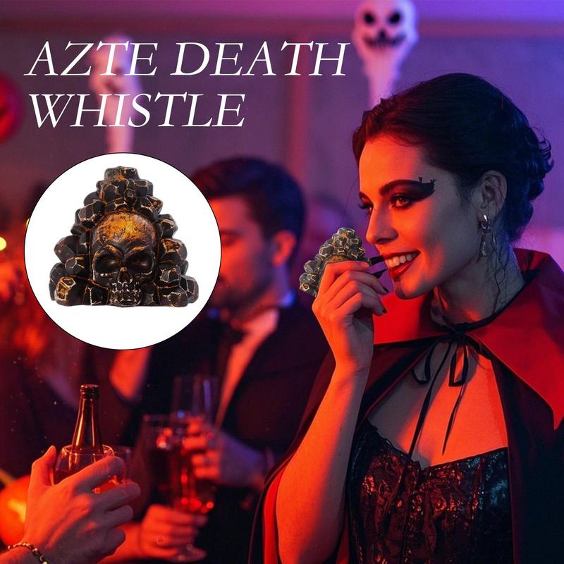 Aztec Whistle Loud Spookys Aztec Scary Death Whistle Realistic Human Screaming Aztec Ghost War Whistle Skull Head Toy