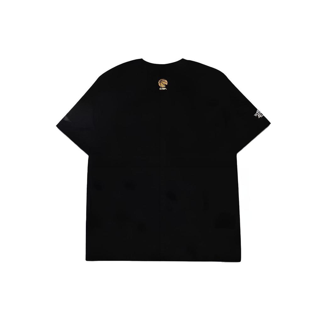 Li-Ning CBA Championship Commemorative Short-Sleeve T-Shirt Men Tops Black ATSSC39-1