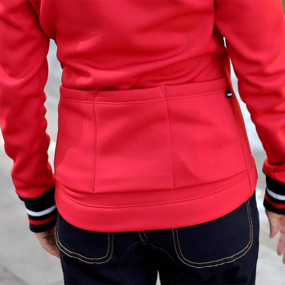 Kapelmuur Varsity for Cycling Made in Japan Jacket, Red, WL, Fall/Winter (5°C-15°C),