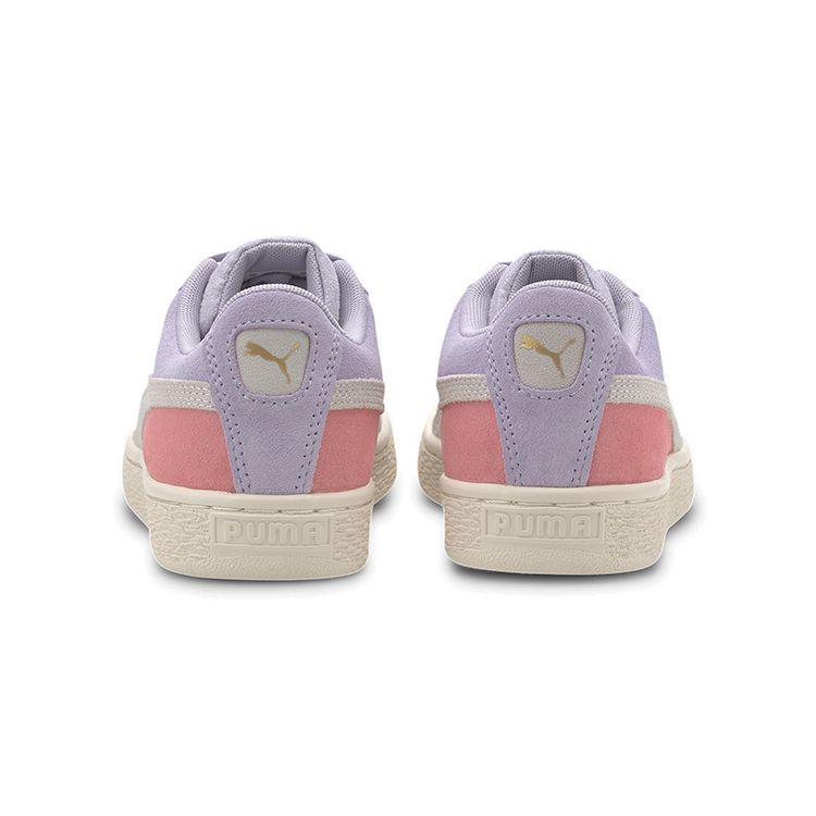 Puma Suede Classic Casual Low-Top Kids Skate Shoes Kids Sneaker Khaki Purple Pink 365073-27
