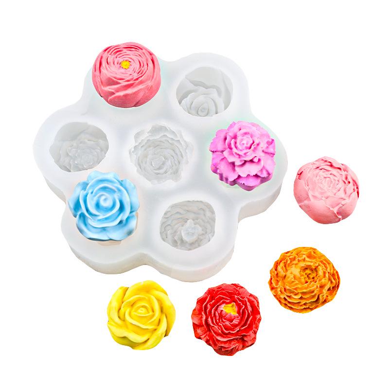 3D Flower Silicone Mold for DIY Scented Candles, Cake Decorations, and Car Scents