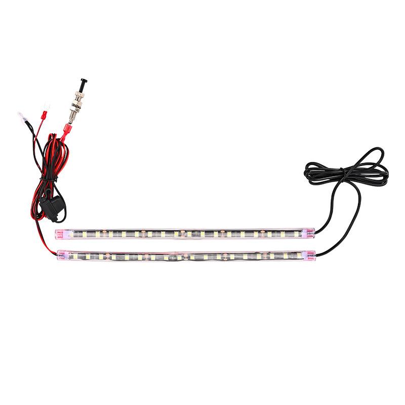 Car 6000K White Headlight Engine Hood Work Inspection LED Lighting Flexible LED Light Strip Self-adhesive 12V Switch Control Hoo