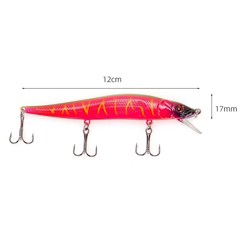 12cm/14g Bionic Rattling Minnow: Realistic Floating Hard Lure for Asp/Perch Fishing