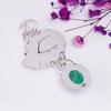 Malachite - Congo Gemstone 925 Sterling Silver Pendant V8976, Green Pendant, Oval Pendant, Valentin's Day Gift, Gift For Her, Birthday Gift, Handmade