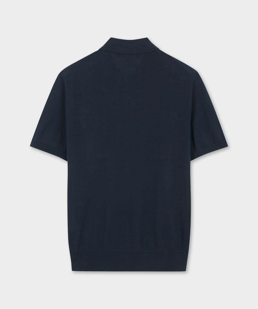 BROOKS BROTHERS Cotton Polo Short Sleeve Sweater (Navy) (Bbwtmog202)