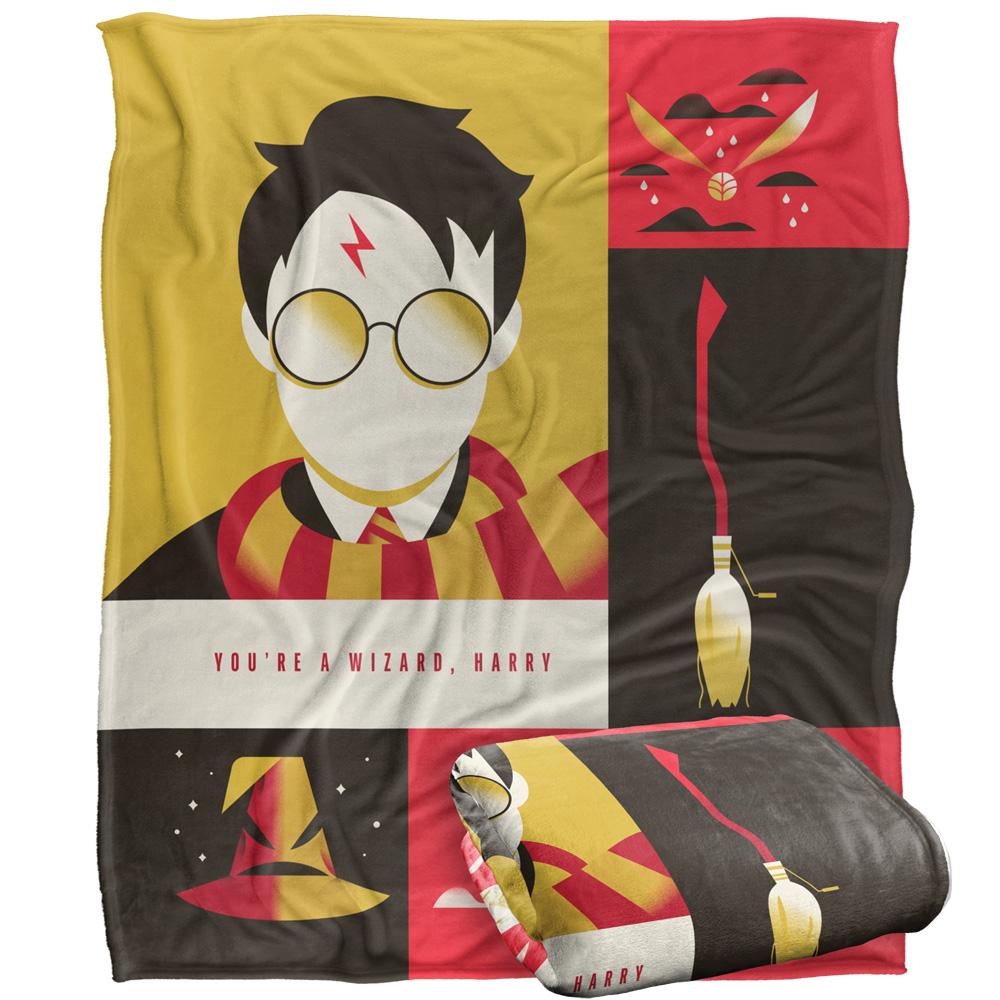 HARRY POTTER Icons Silky Supersoft Blanket