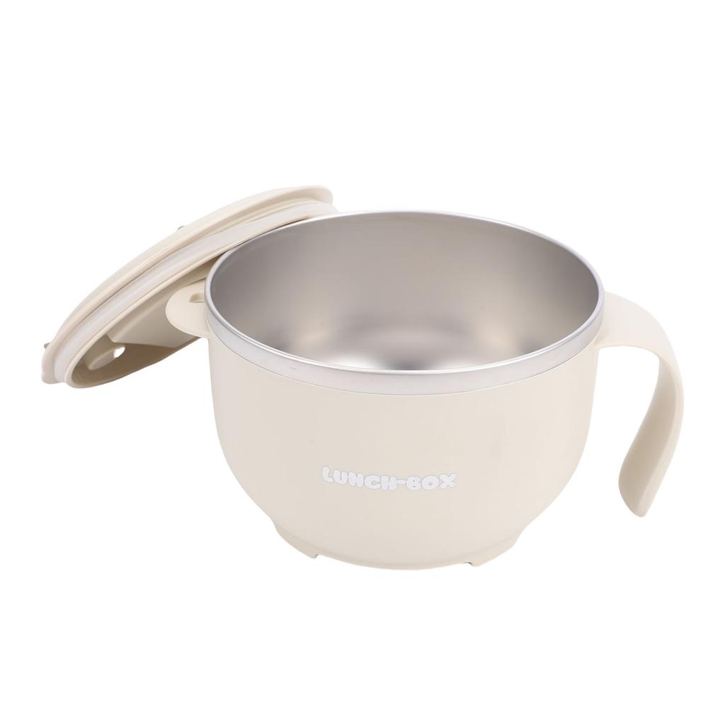 Microwave Ramen Bowl with Lid and Handle 316 Stainless Steel Insulated Noodle Bowl with Spoon for College Dorm Apartment