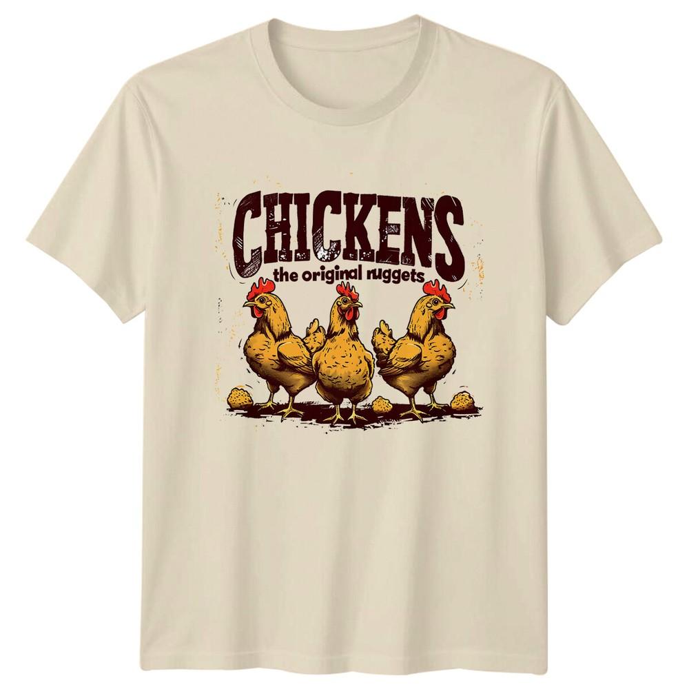 Chickens The Original Nuggets Pun TShirt Funny Chicken TShirt