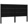 VidaXL Headboard Black 126x4x100 Cm Solid Pine Wood 818714