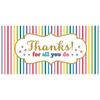 Thank You Banner Bold Font Appreciation Banner Flower Accents Thankful Banner for Employee Recognition Appreciation Party