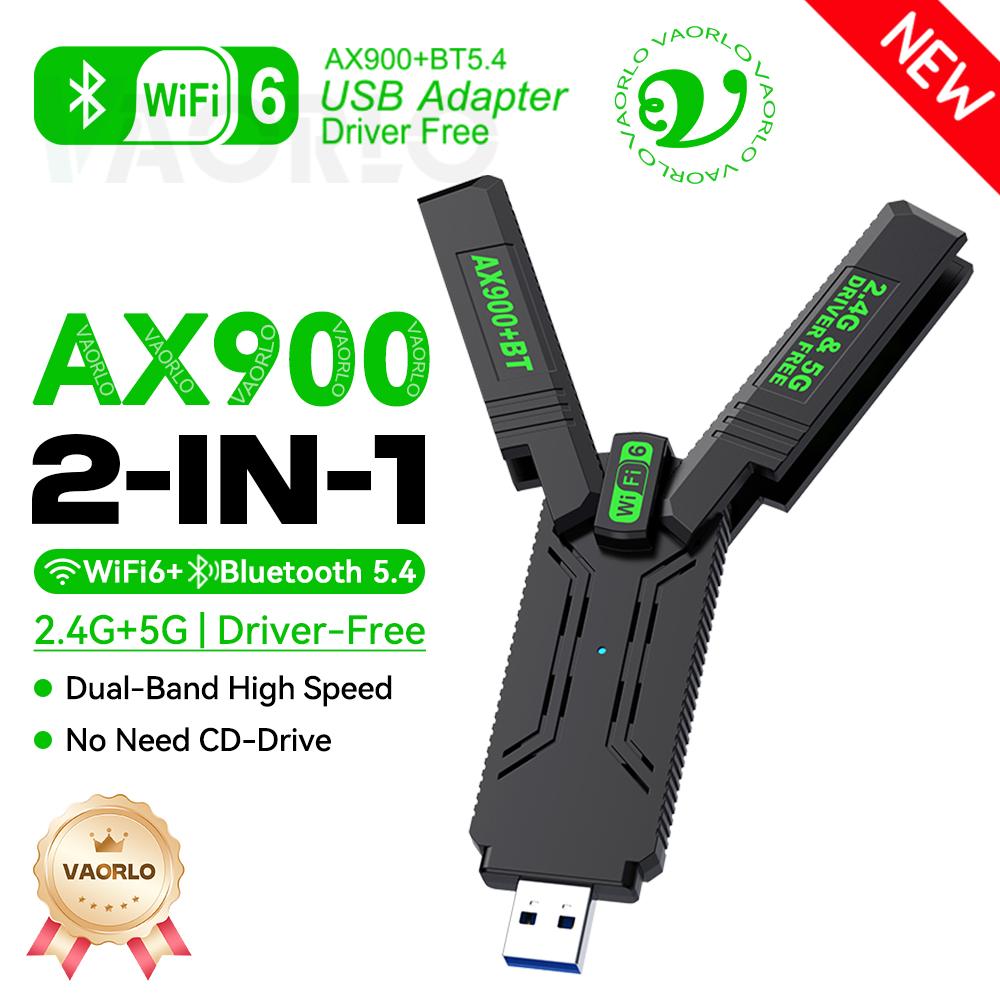 

Мережева карта WiFi 900 Мбіт/с 2,4 ГГц/5 ГГц Bluetooth 5.4 WiFi-донгл AX900 USB3.0 4 антени Бездротовий приймач для ПК, ноутбука WIN 10/11 Без драйверів WIFI6 BT5.4