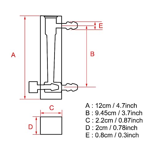 Hilitand Gas Flow Meter, 2-20LPM, for Oxygen/Air/Gas, with Control Valve, -7 (Set of 2)