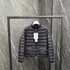 Autumn and winter women's down jacket white duck down pocket light slim jacket stand-up collar ribs