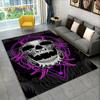 Horror Skull Gothic Witchcraft Area Rug,Carpet Rug for Living Room Bedroom Sofa Playroom Doormat Decoration,Non-slip Floor Mat