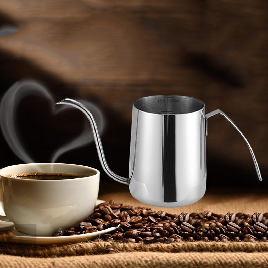 Food Grade Stainless Steel Coffee Kettle Drip Pot Gooseneck Coffee Dripper Tea Pot with Scale for Coffee Lover