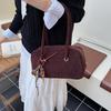 Korean version niche retro suede shoulder bag women's 2025 new simple daily commuter handbag shoulder bag