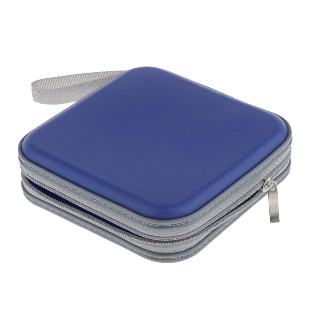 CD DVD Case Plastic Zipper Bag Compact Disc Organizer Square Mini Storage Case for Movie Lovers