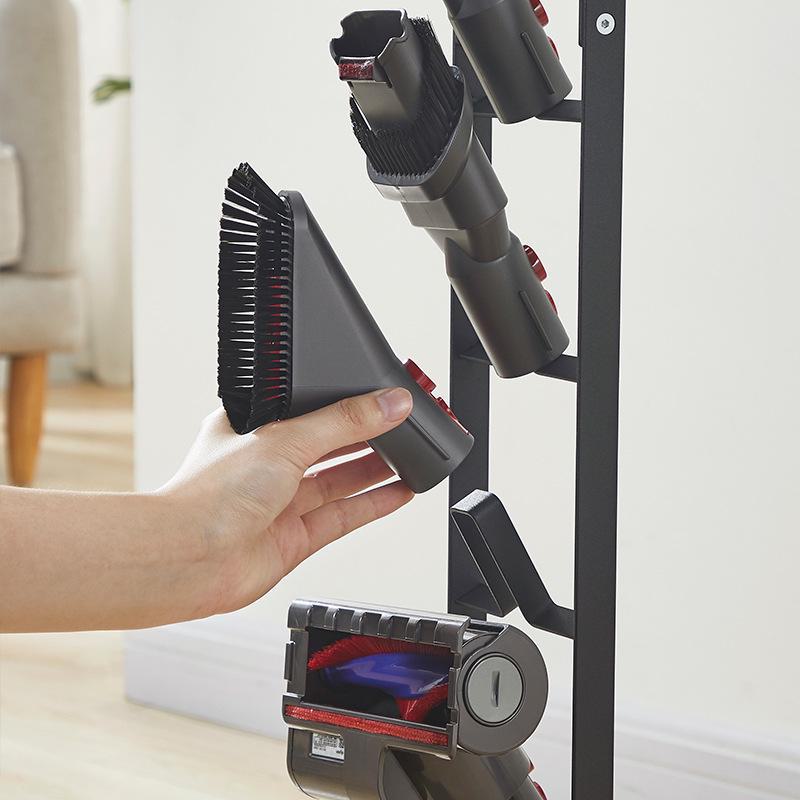 Dyson Vacuum Wall-Mount: No-Punch Black Hanging Storage Bracket