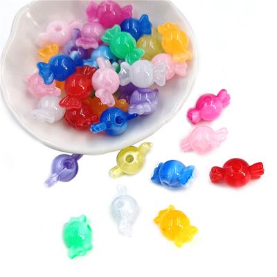 10pcs Loose Beads Beads For Necklace Bracelet Earrings Acrylic Jewelry Making Fashion Handmade Materials Candy Shaped Loose Beads  Accessories