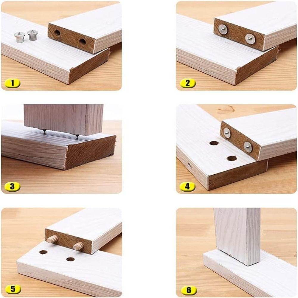 16pcs Punch Thimble Woodworking Alignment Tools Round Tenon Centering Pins Precision Drilling