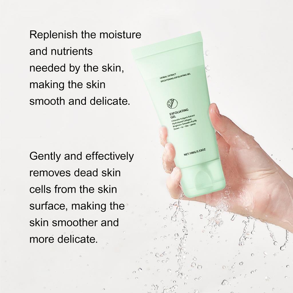 Herbal Exfoliating Gel Mildly Cleans Closed Mouth And Black Mouth, Shrinks Pores, Exfoliates And Brightens Skin Gel