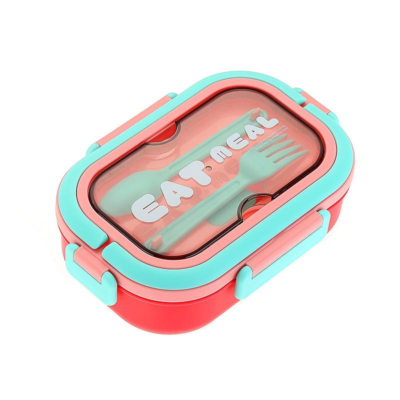Set Fibbia Portatessere per Pranzo e Borraccia - Scatola Pranzo Bento in Acciaio Inossidabile per Lavoratori d'Ufficio