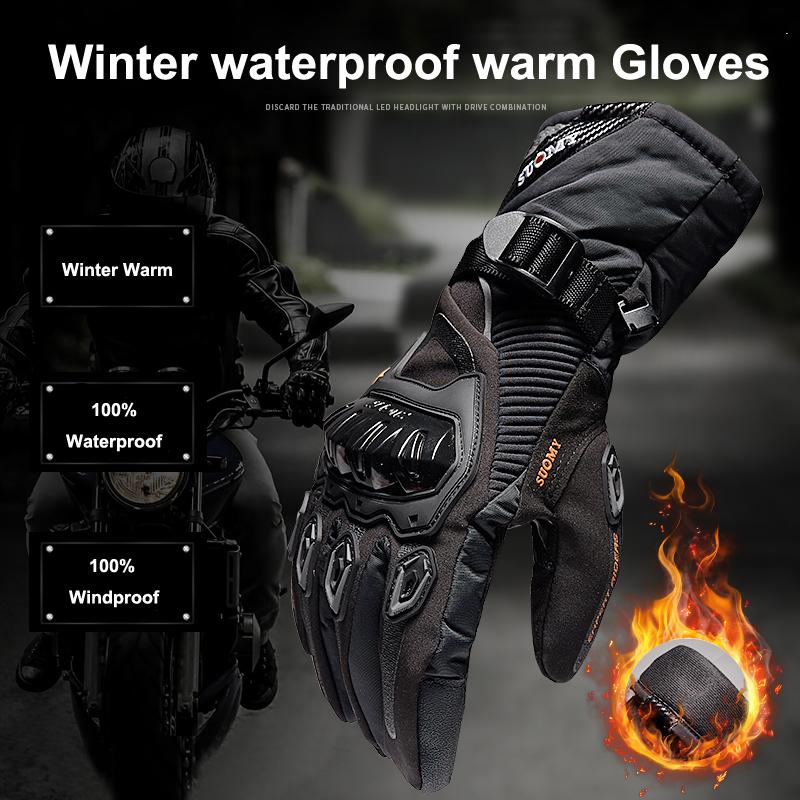 Motorcycle Gloves Men Waterproof Windproof Winter Warm Moto Biker Gloves Motorbike Riding Touch Screen Moto Protection Guantes