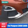 Car Front Fog Light Lamp Frame Covers Trim For Peugeot 3008 5008 GT 2017 2018 3008GT 5008GT Hybrid Auto Accessories