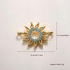 Trendy Sun Pendant Copper Gold-Plated Drip Oil DIY Jewelry: Necklace, Bracelet, Earring Accessories for Women