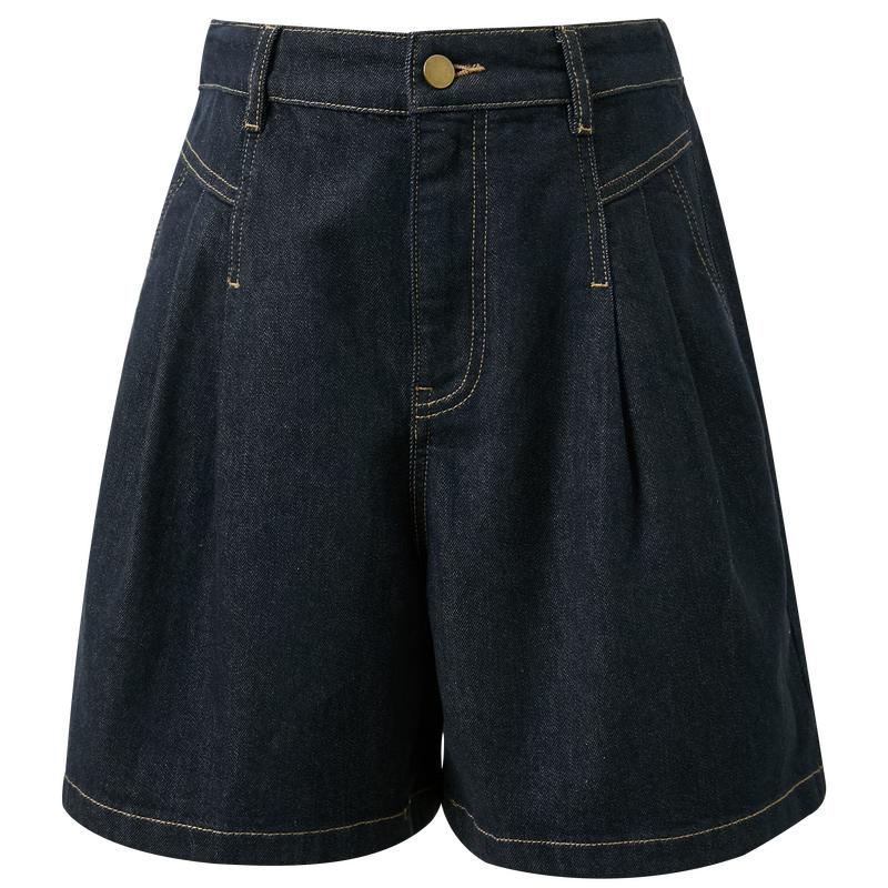 Women s High-Waist Wide-Leg Cropped Jeans L