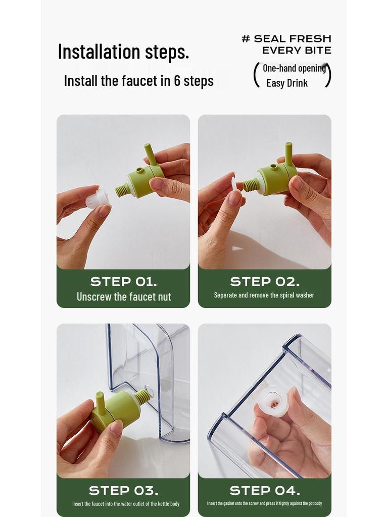 Refrigerator Cold Water Kettle with Faucet - Beverage and Fruit Juice Bucket, Ice Water and Tea Dispenser.