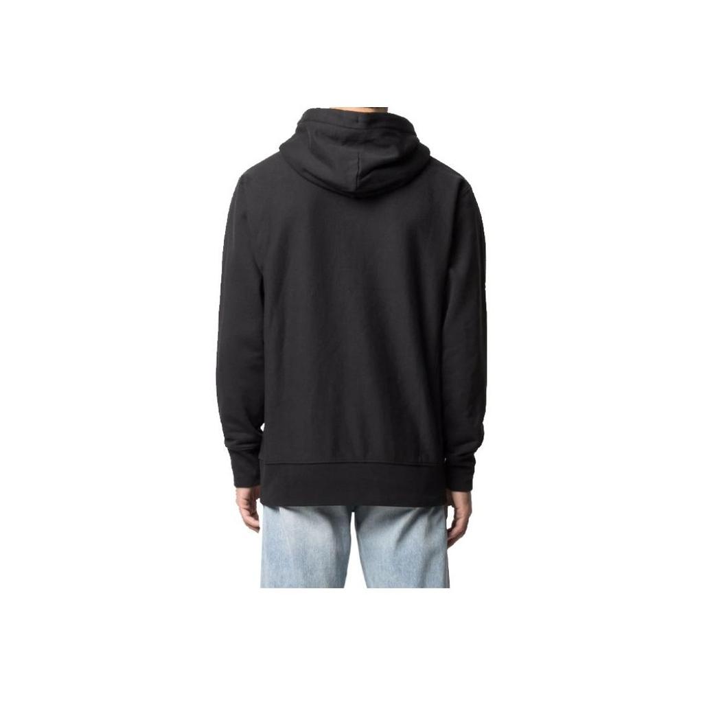 Vans Solid Color Logo Embroidered Pullover Hoodie Long Sleeve Sweatshirt Men sweatshirt Black VN0A5E1OBLK