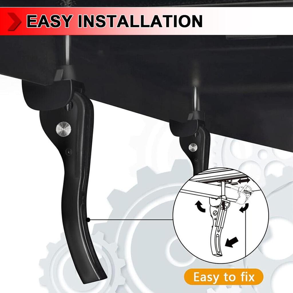 Rear Clamp Universal Replacement Parts for Hard Folding or Soft Folding Tonneau Cover, Truck Bed Tonneau Cover Clamp, 4 Pcs