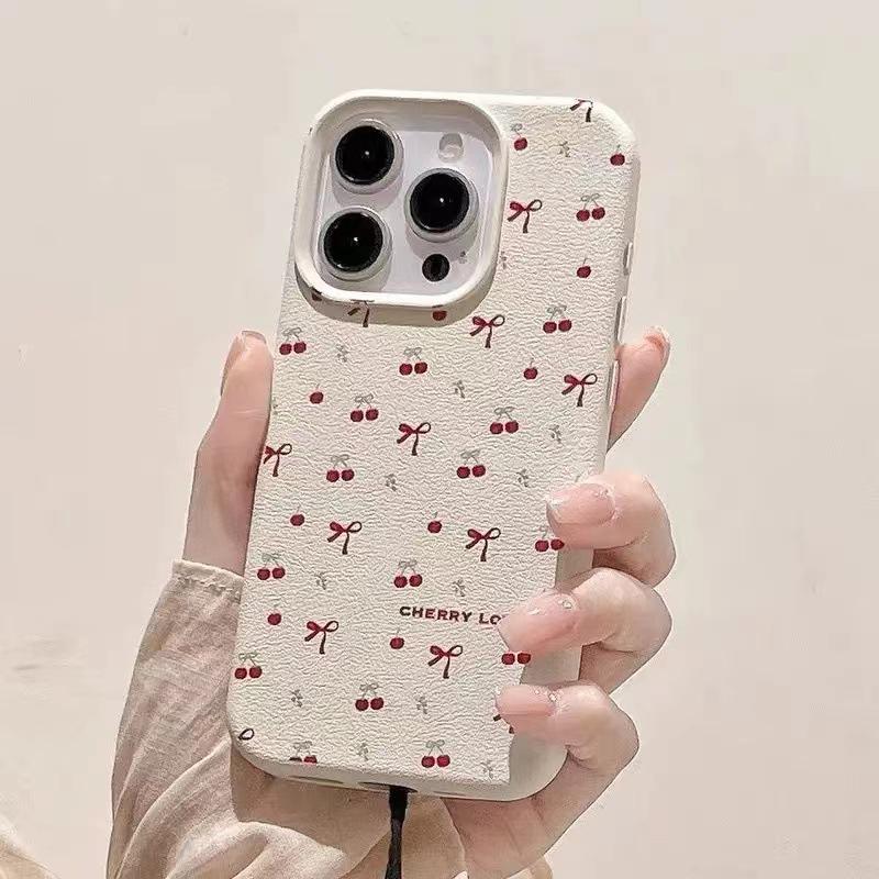 

Шкіряний кейс-бампер для моделей Apple iPhone: 12 Pro, 14P, 15, 16, 17 Pro Max - Дизайн «Квітуча вишня» та Повне покриття 14 Plus
