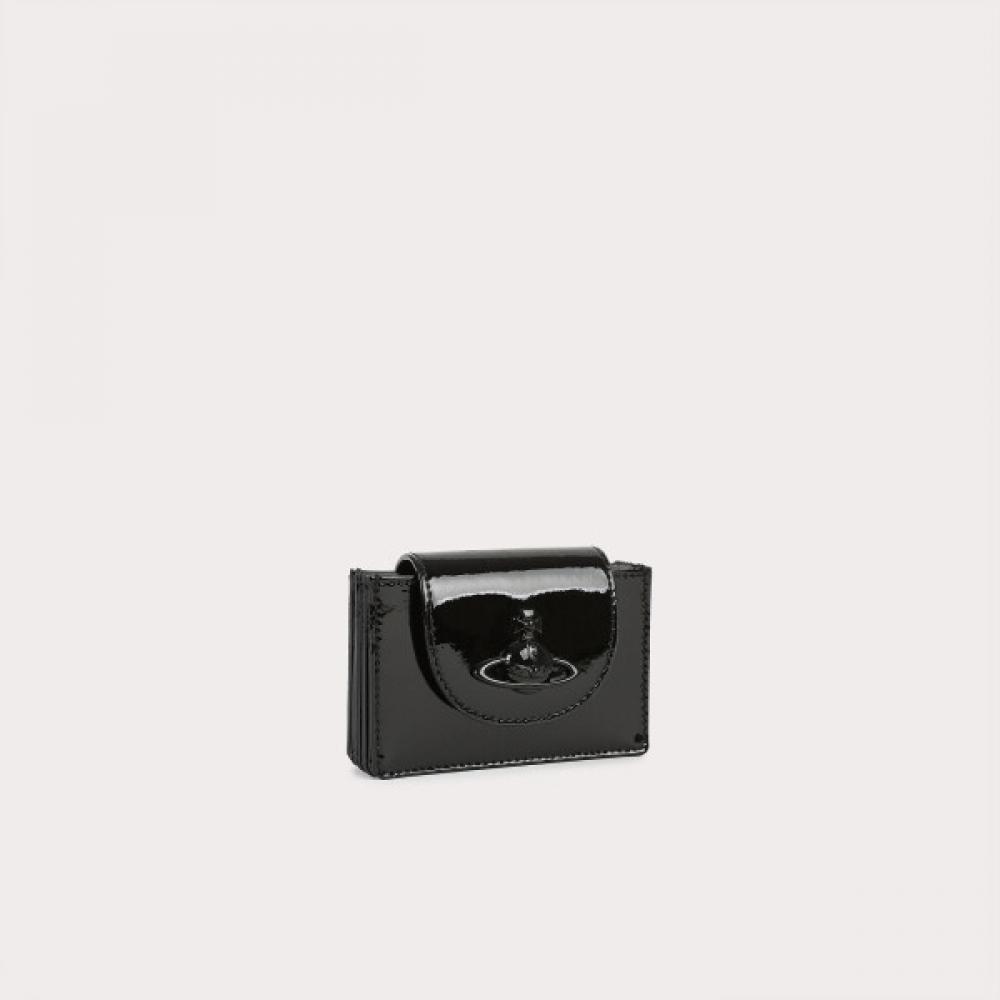 Vivienne Westwood Shiny Patent Flap Card Wallet