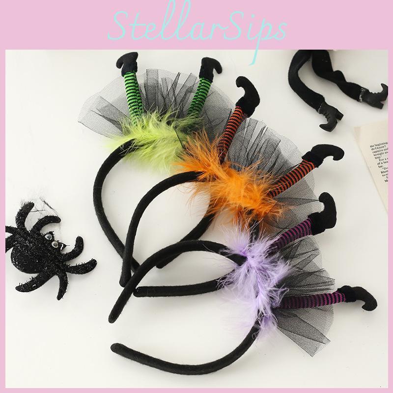 Halloween Leg Witch Headband Costume Accessory For Cosplay Parties Gifting And