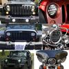 Pair 7'' 150W 10920LM Round Black Cree LED Headlight High Low Beam With White DRL for Harley Jeep Wrangler JK TJ LJ CJ Hummber H1 H2
