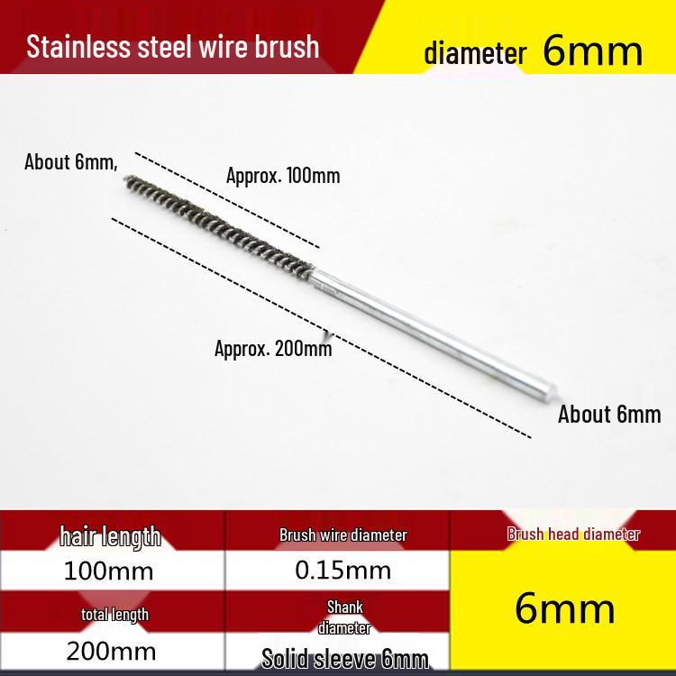 Electric Drill Stainless Steel Pipe Brush with Extended Handle for Polishing, Grinding, Deburring, and Rust Removal