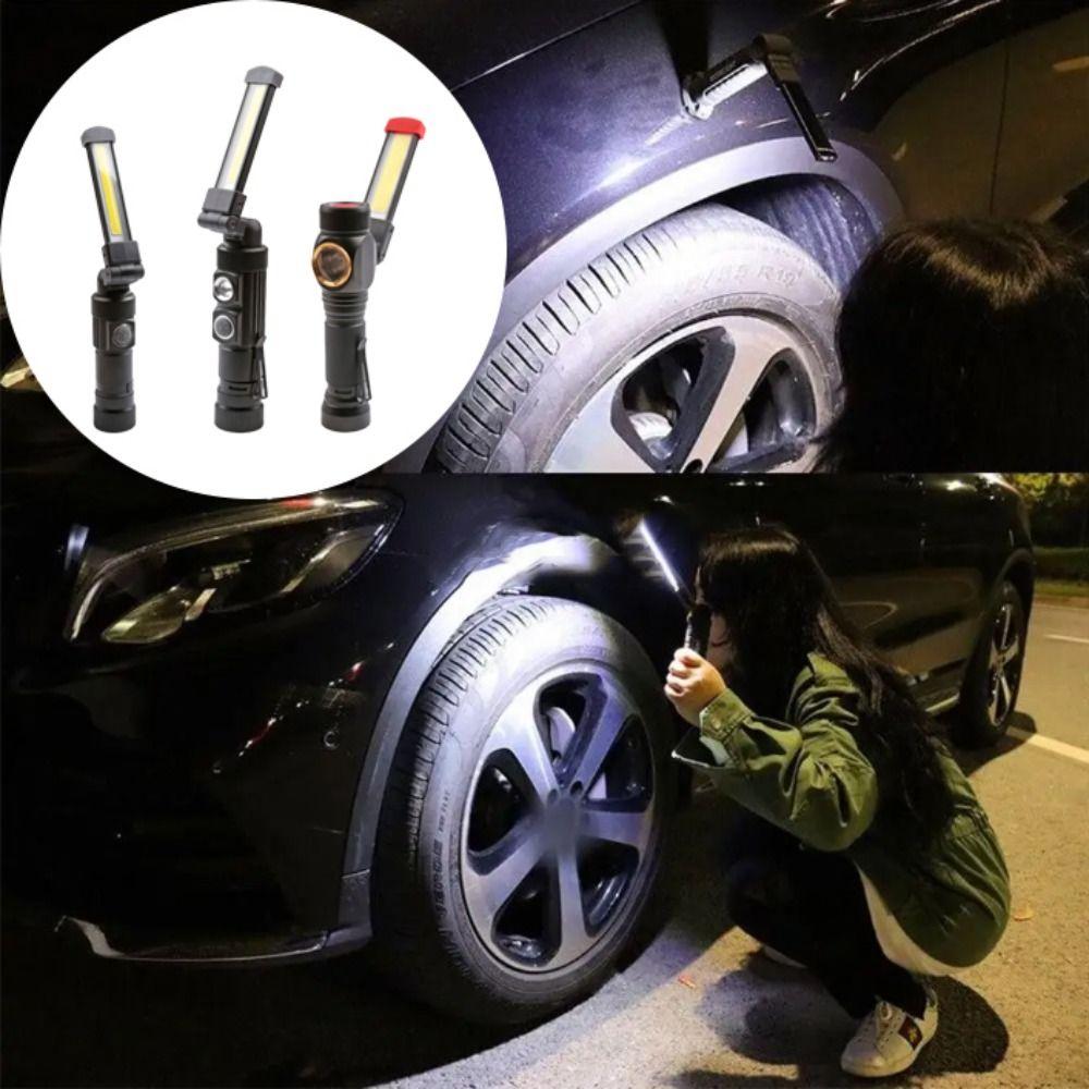 Portable Folding USB Charging COB Emergency Lamp USB Charging COB Technology Magnetic Tail Light 360° Magnetic Point