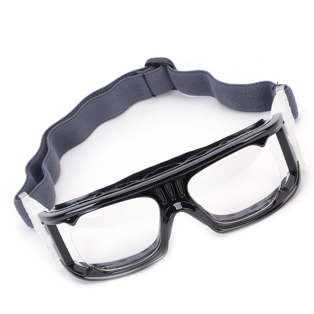 Sports Goggles UltravioletProof Impact Resistance Scratchproof Football Protective Glasses(Black )