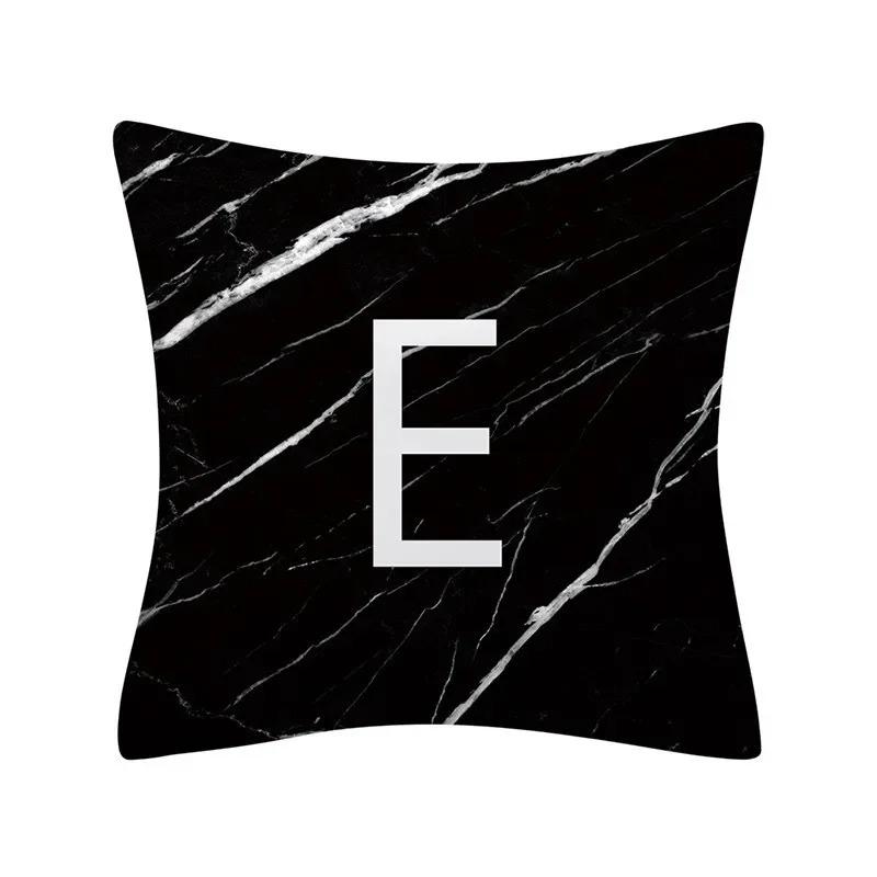 Buchstabe Marmor Textur Druck Kissenbezug Nordisch Schlicht Zimmer Heimdekoration Büro Sitz Wohnzimmer Sofa Kissenbezug