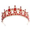 Korona Panny Młodej Barokowa Woda Diament Nakrycie Głowy Księżniczka Kryształowa Okrągła Korona Suknia Ślubna Dodatek do Włosów Sukienka Opaska do Włosów Diament