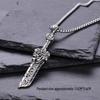 Retro Titanium Steel Broken Sword Necklace: Unisex Sweater Chain by Xi Chu Overlord